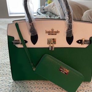 Leather bag and wallet